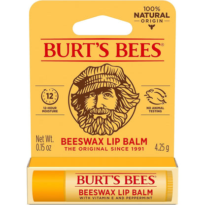Burt's Bees 100% Natural Lip Balm – Patio and Picnic Lip Care, Pocket-Size 0.15 Oz Tube