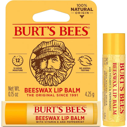 Burt's Bees 100% Natural Lip Balm – Thoughtful Birthday Gift for Her, Multi-Flavor Variety Pack