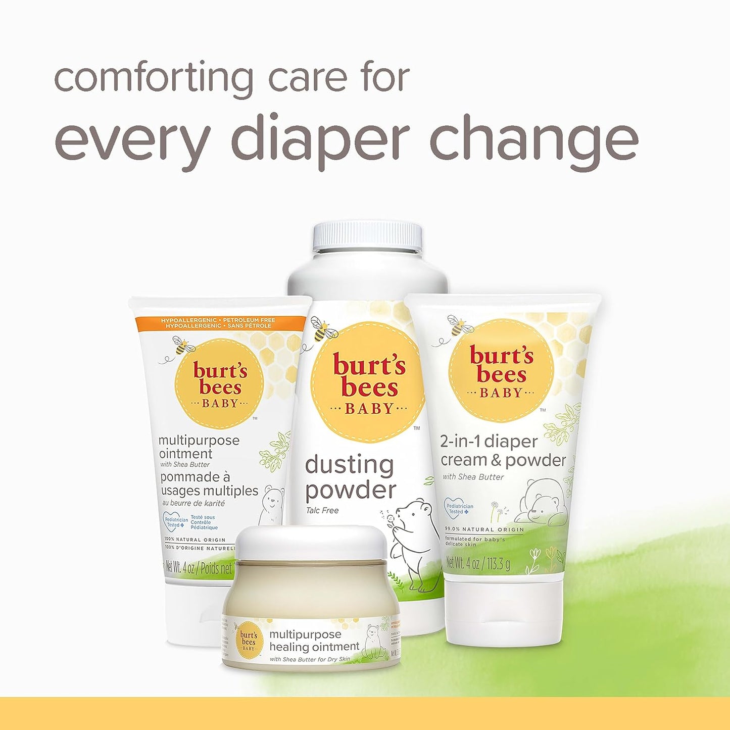 Burt's Bees Baby Diaper Rash Ointment – Maximum Strength 40% Zinc Oxide for Sensitive Newborn Skin