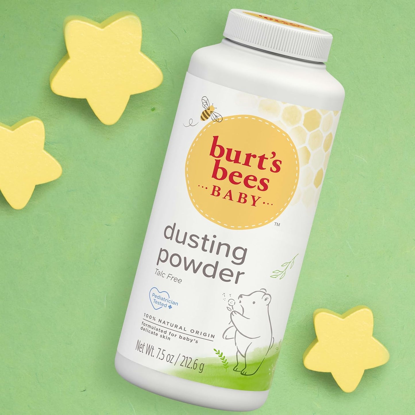 Burt's Bees Baby Dusting Powder, Gentle After-Bath Skin Care Ritual for Babies, Natural Cornstarch Formula, 7.5 oz