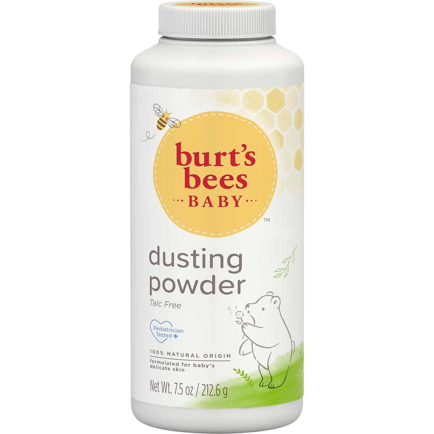 Burt's Bees Baby Dusting Powder, Gentle After-Bath Skin Care Ritual for Babies, Natural Cornstarch Formula, 7.5 oz