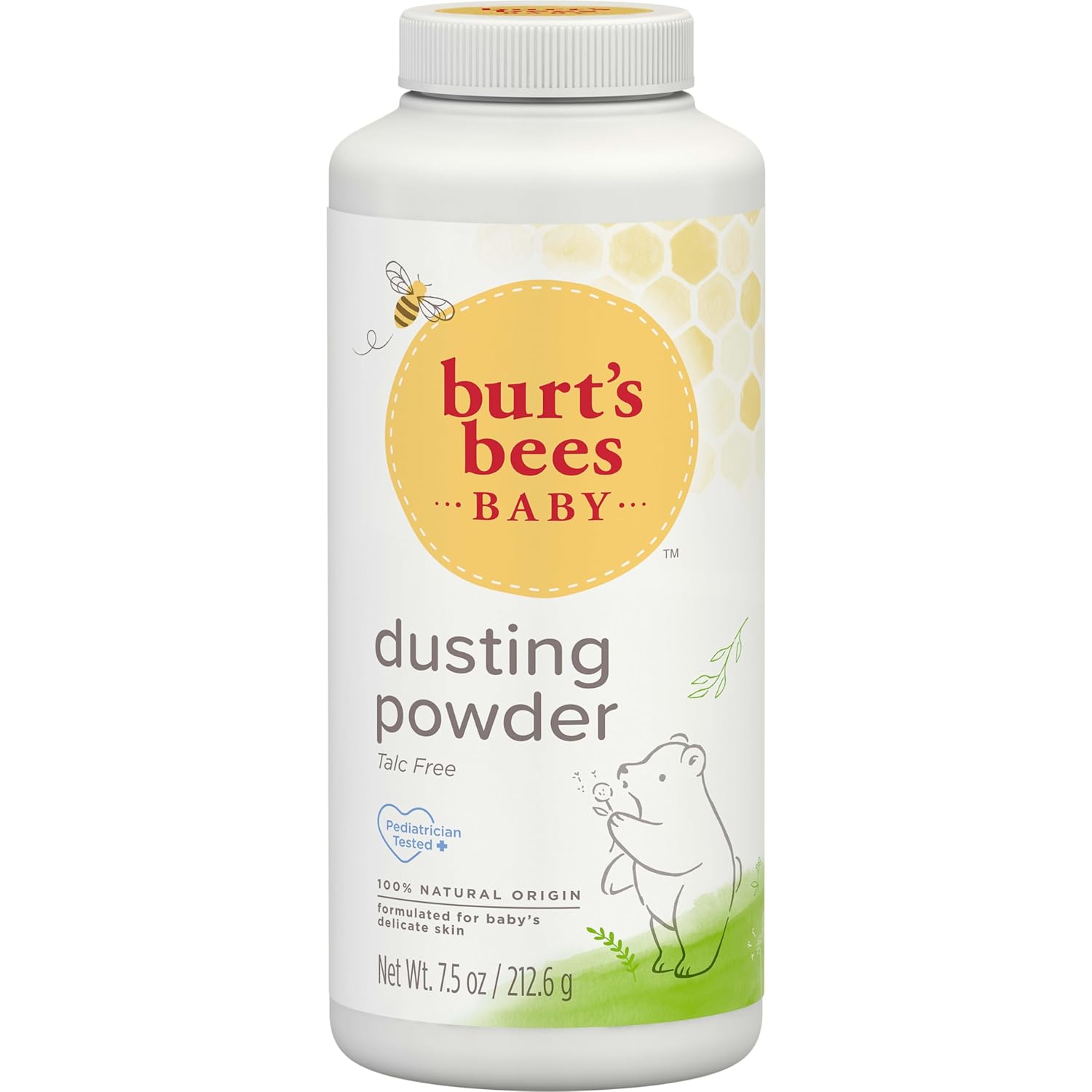 Burt's Bees Baby Dusting Powder, Gentle After-Bath Skin Care Ritual for Babies, Natural Cornstarch Formula, 7.5 oz