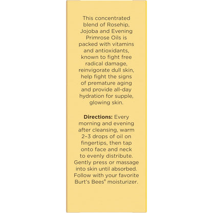 Burt's Bees Gua Sha Face Oil with Rosehip – Nightly Anti-Aging Facial Massage Ritual for Women 40+