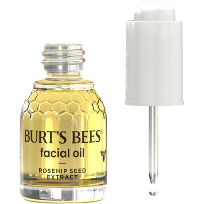 Burt's Bees Gua Sha Face Oil with Rosehip – Nightly Anti-Aging Facial Massage Ritual for Women 40+