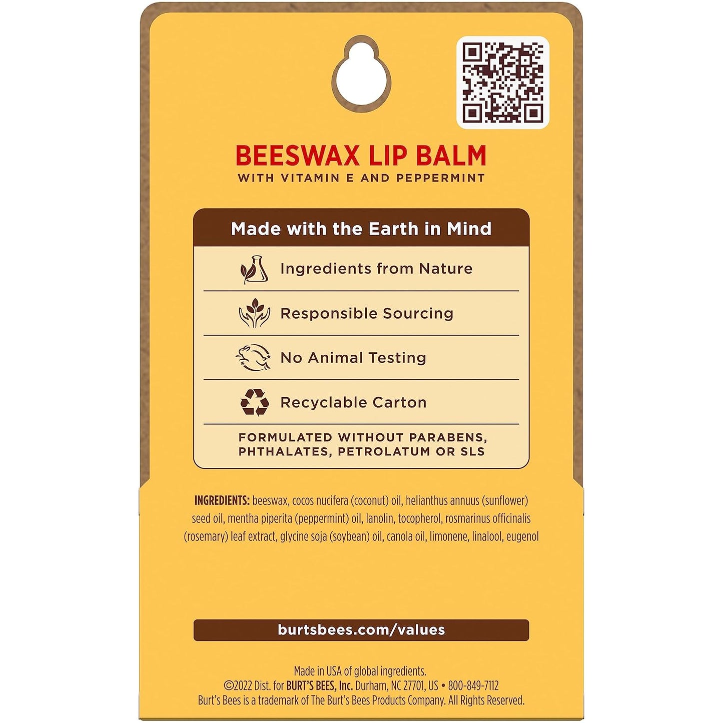 Burt's Bees Lip Balm 2-Pack – Thoughtful Birthday Gift for Mom, Natural Beeswax Lip Moisturizer