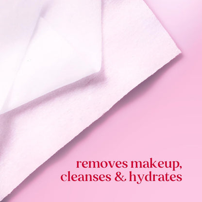 Burt's Bees Micellar Rose Water Facial Towelettes – Nightly Self-Care Ritual for Sensitive Skin, Calming Makeup Remover Cloths