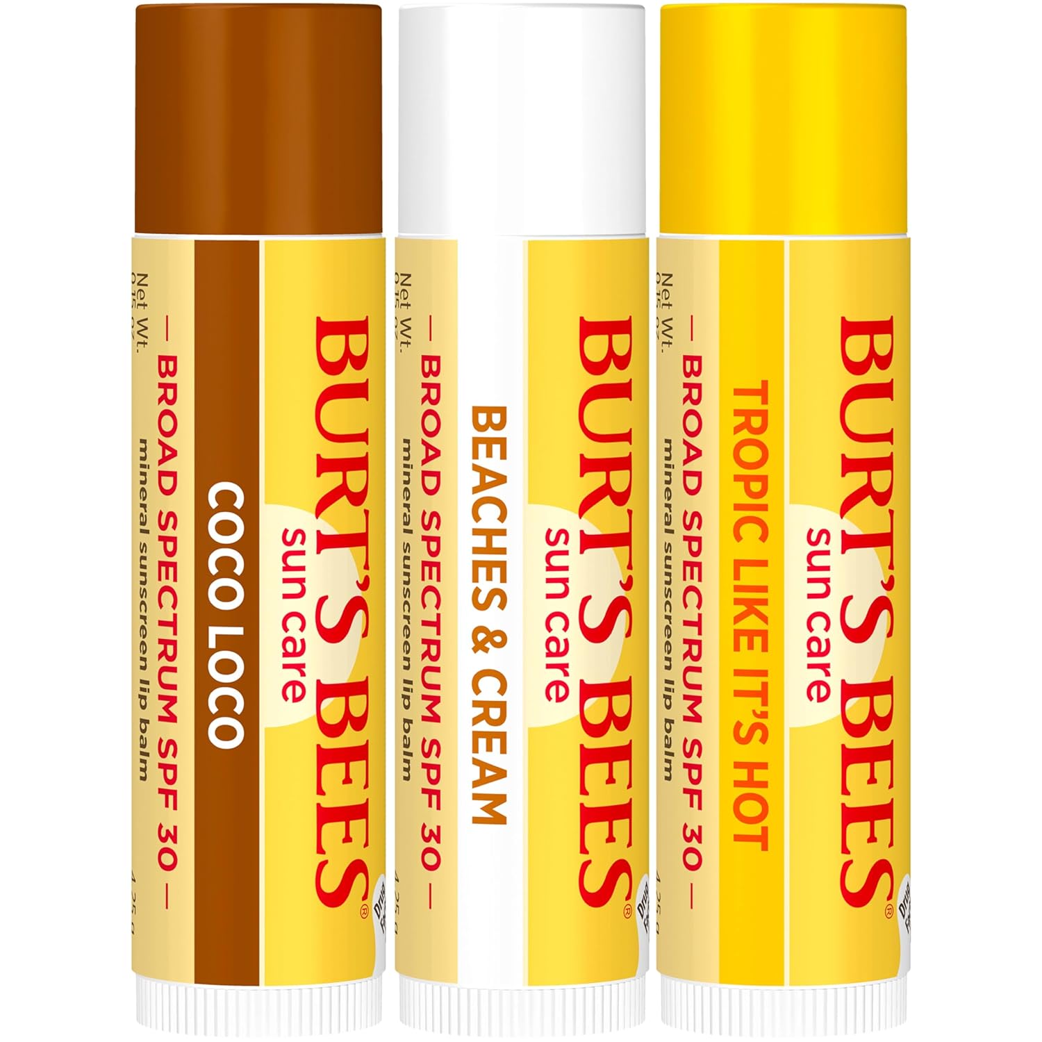 Burt's Bees Natural SPF 30 Lip Balm – Clean Beauty Lip Care for Daily Vanity and Makeup Bag Routines