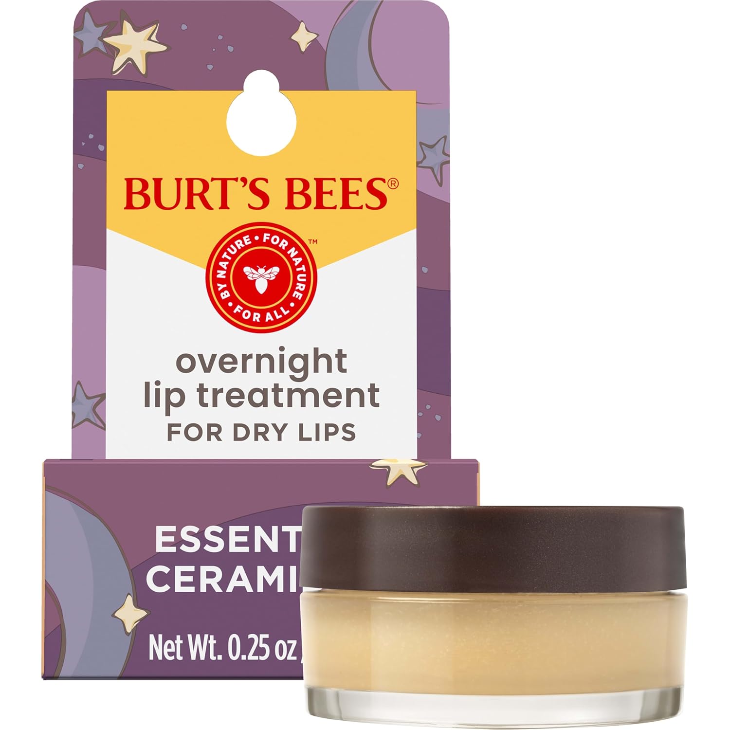 Burt's Bees Overnight Intensive Lip Treatment – Premium Ceramide Lip Mask for an Elevated Nightly Ritual