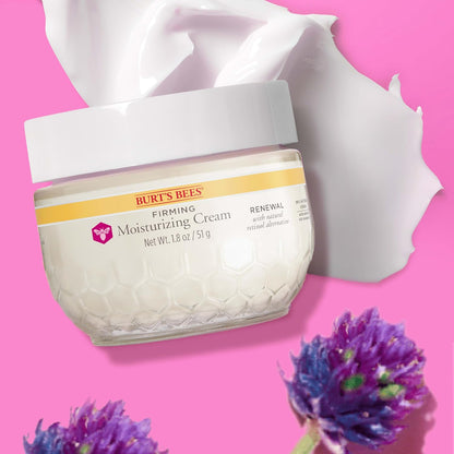 Burt's Bees Renewal Firming Face Cream – Mindful Nighttime Skincare Ritual for Sensitive Skin, Fragrance-Free Night Cream