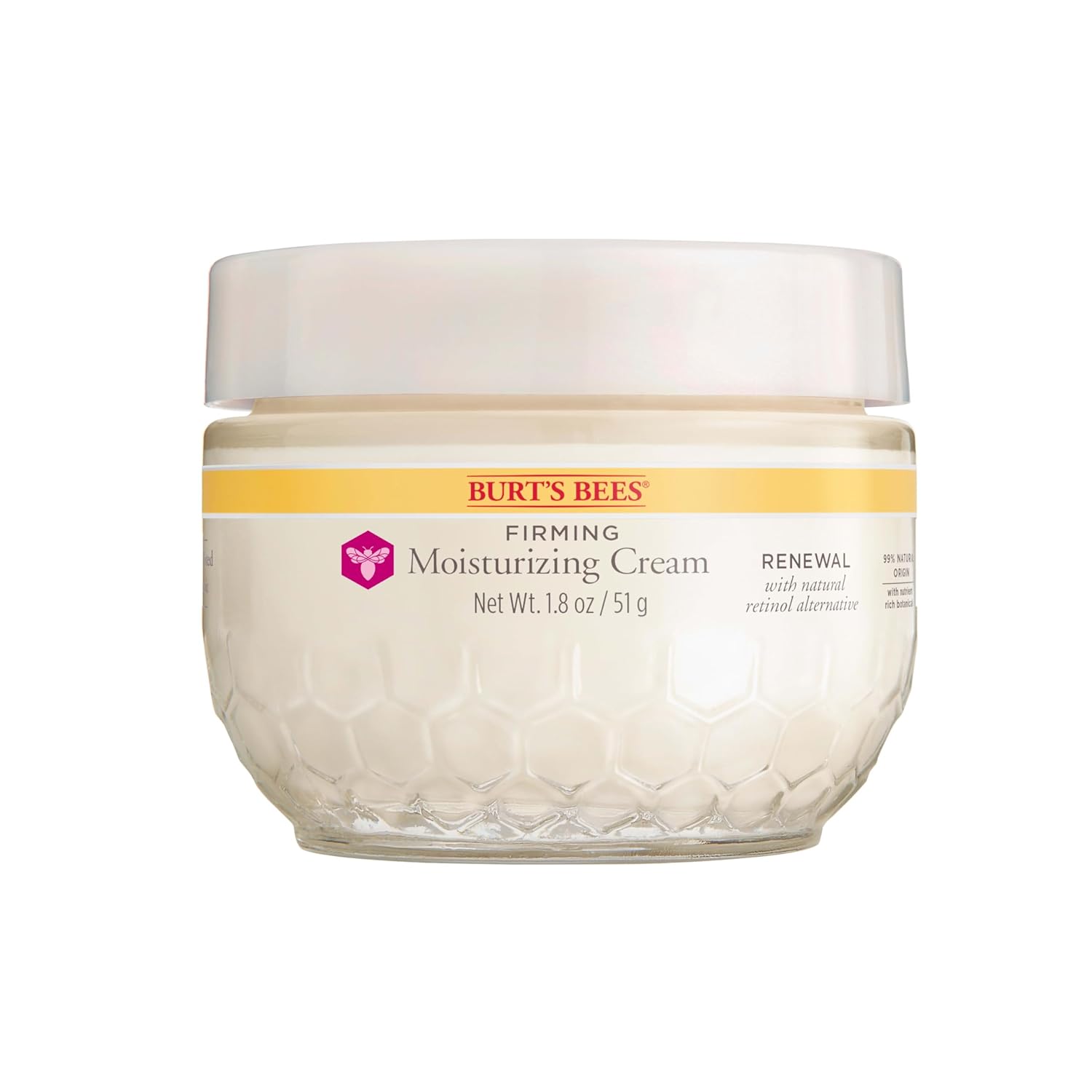 Burt's Bees Renewal Firming Face Cream – Mindful Nighttime Skincare Ritual for Sensitive Skin, Fragrance-Free Night Cream
