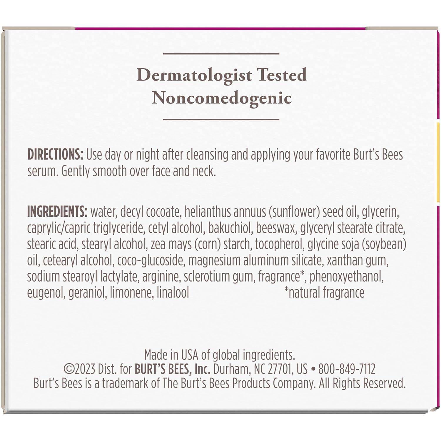 Burt's Bees Renewal Firming Face Cream – Mindful Nighttime Skincare Ritual for Sensitive Skin, Fragrance-Free Night Cream