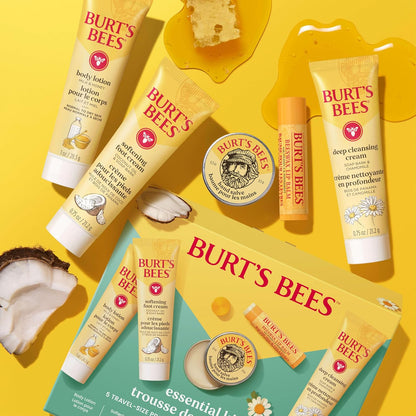 Burt's Bees Self-Care Set – 5-Piece Nightly Skincare Ritual for the Bathroom Counter