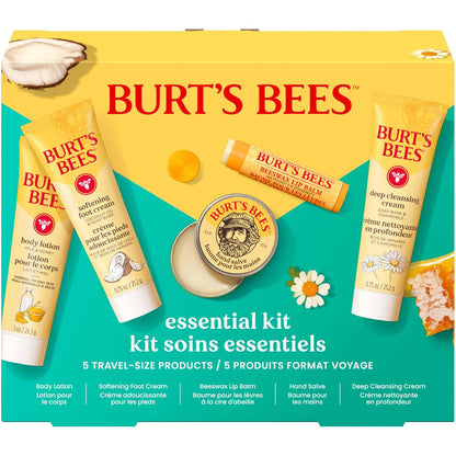 Burt's Bees Self-Care Set – 5-Piece Nightly Skincare Ritual for the Bathroom Counter