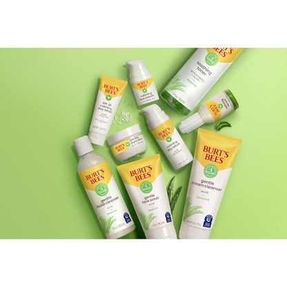 Burt's Bees Sensitive Skin Calming Night Cream – Fragrance-Free Aloe and Rice Milk PM Moisturizer for a Mindful Bedtime Skincare Ritual