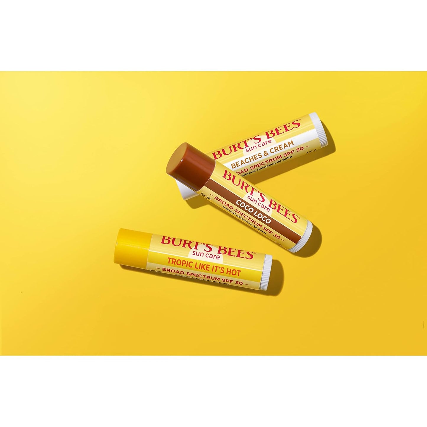 Burt's Bees SPF 30 Lip Balm Island Getaway – Water-Resistant Sun Protection for Beach Days and Pool Lounging