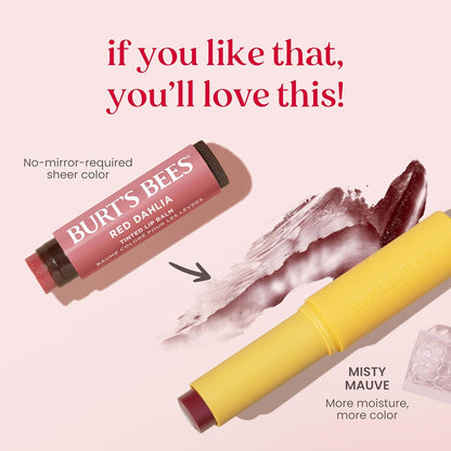 Burt's Bees Tinted Boosted Balm – Clean-Ingredient Lip Balm Free of Parabens and Phthalates, Sensitive-Lip Safe Tint