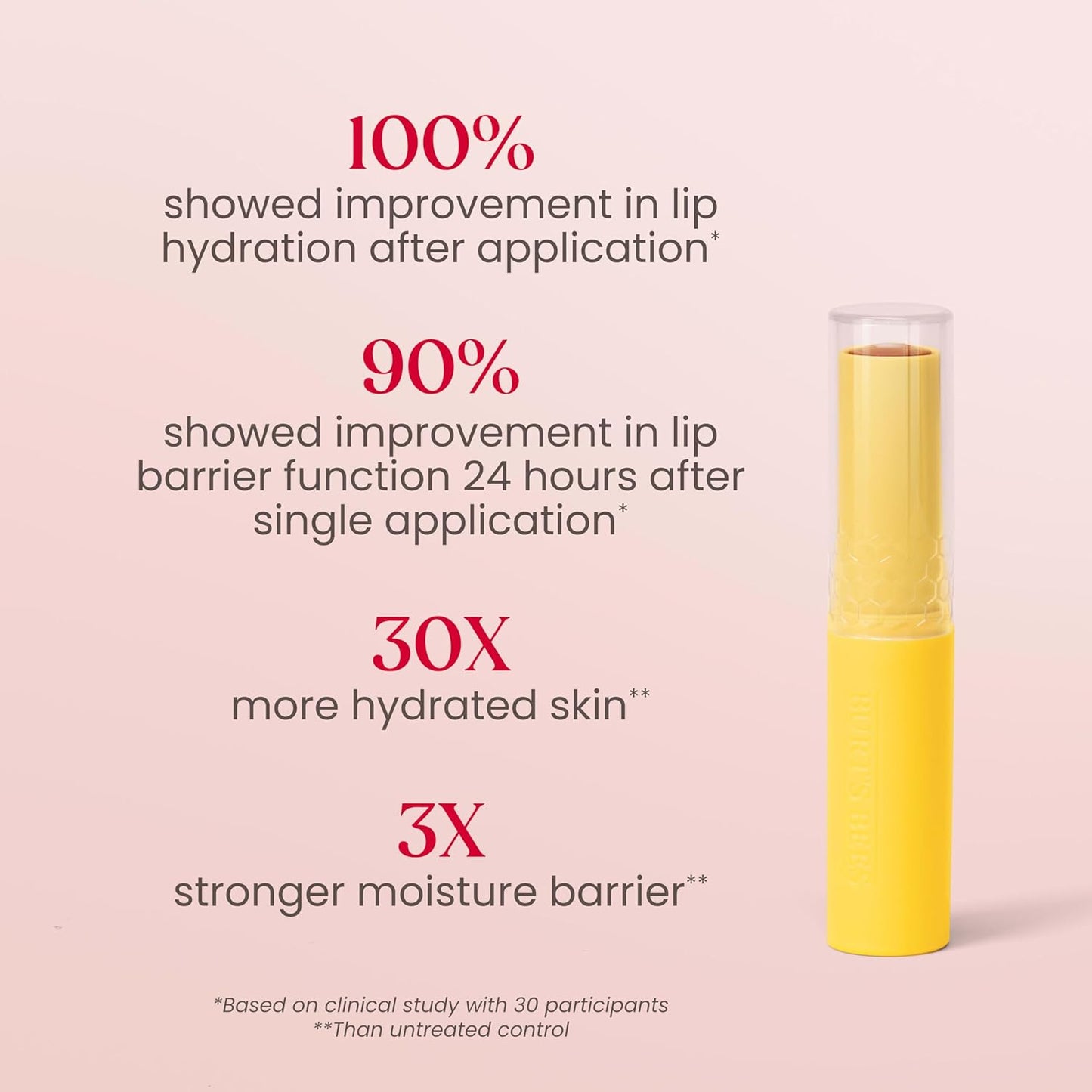 Burt's Bees Tinted Boosted Balm – Clean-Ingredient Lip Balm Free of Parabens and Phthalates, Sensitive-Lip Safe Tint