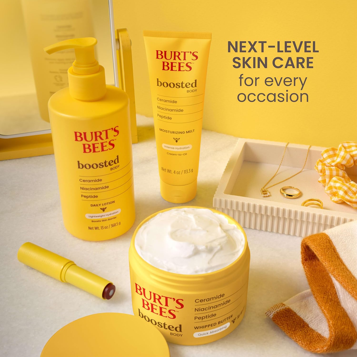 Burt's Bees Tinted Boosted Balm – Clean-Ingredient Lip Balm Free of Parabens and Phthalates, Sensitive-Lip Safe Tint