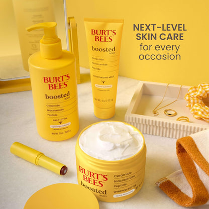 Burt's Bees Tinted Boosted Balm – Clean-Ingredient Lip Balm Free of Parabens and Phthalates, Sensitive-Lip Safe Tint