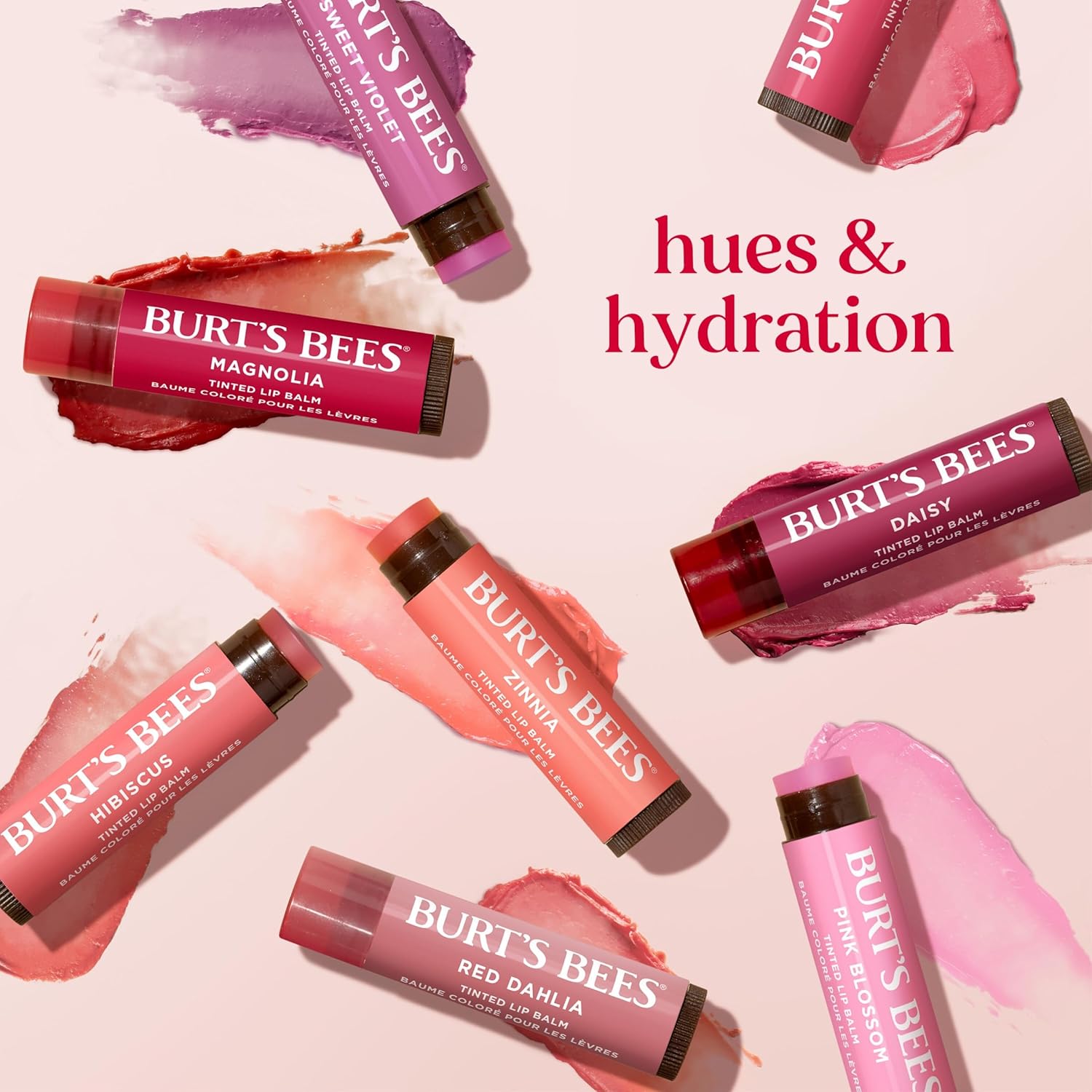 Burt's Bees Tinted Lip Balm – Clean Makeup Drawer Essential, Two-in-One Lip Color and Hydration in One Tube