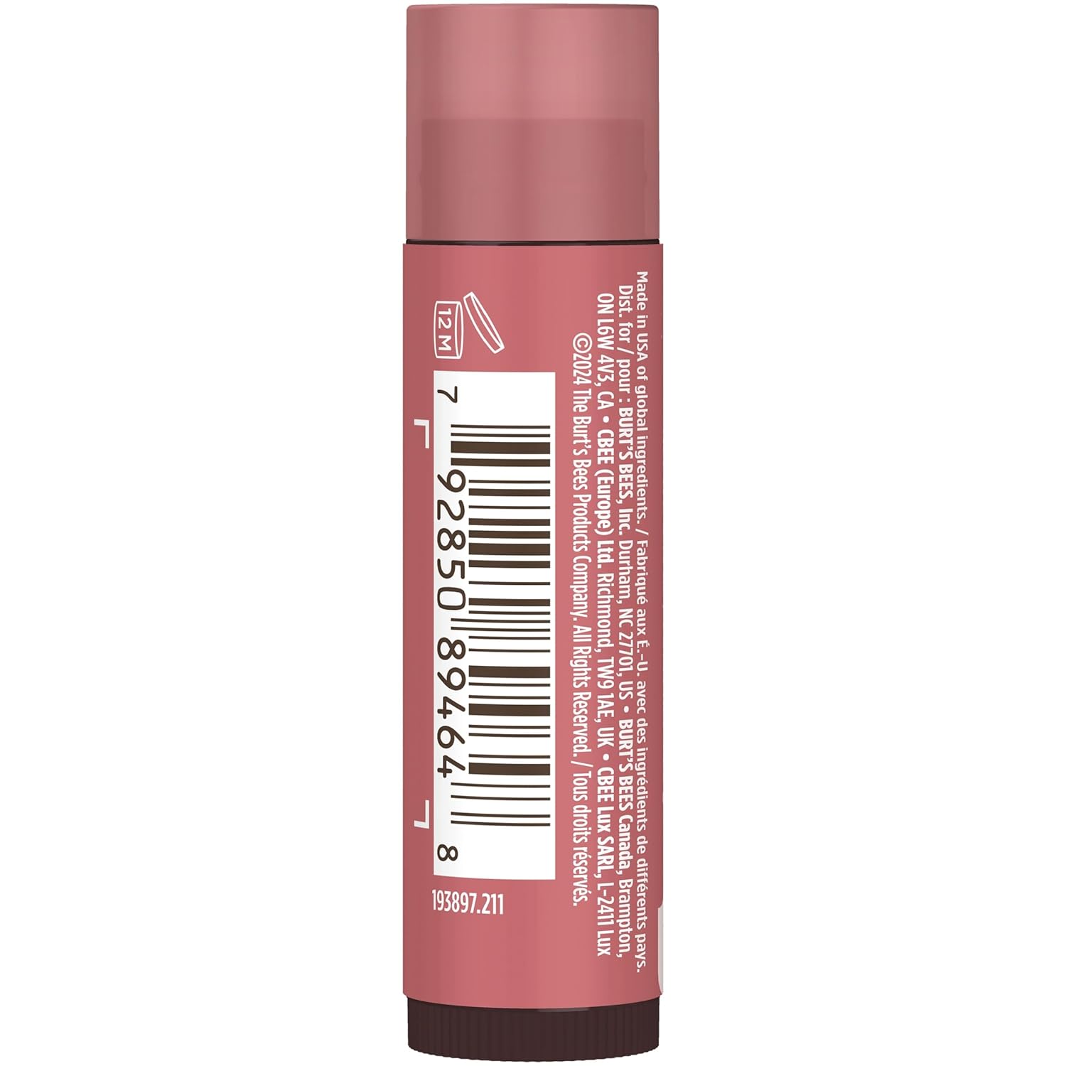Burt's Bees Tinted Lip Balm – Natural Nightstand Lip Care for Evening Wind-Down Rituals, Shea Butter Moisturizer