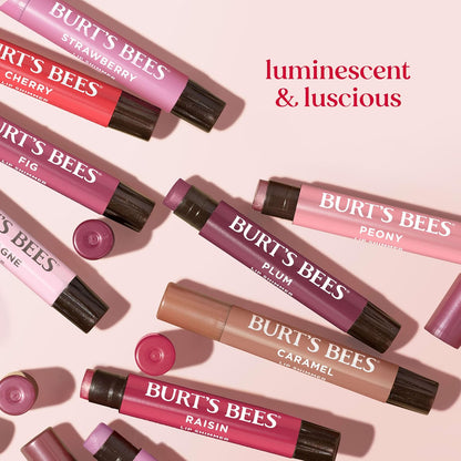Burt's Bees Tinted Lip Shimmer 3-Pack – Travel-Friendly Lip Care for Carry-On and Weekend Getaways
