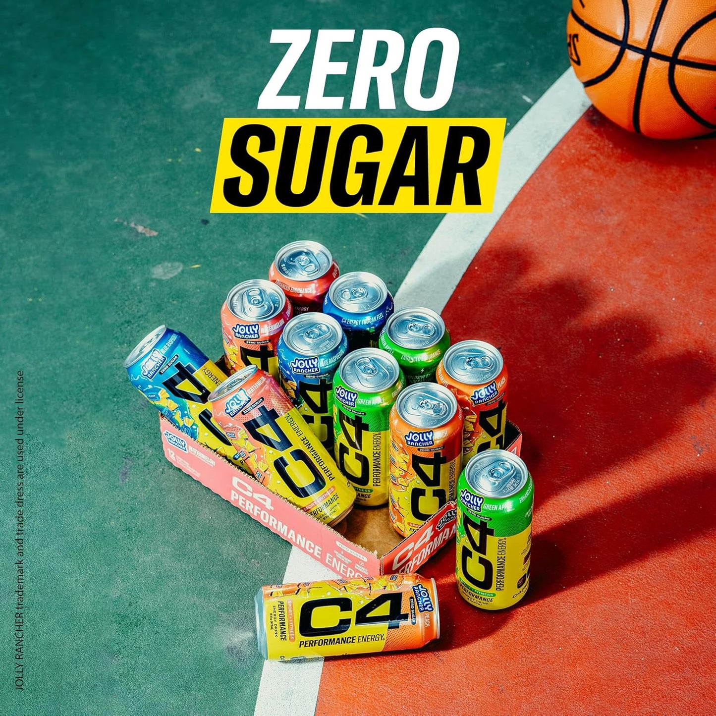 C4 Energy Drink Jolly Rancher Green Apple – Home Office Focus Boost, 200mg Caffeine Zero Sugar Pre-Workout for Late-Night Study Sessions
