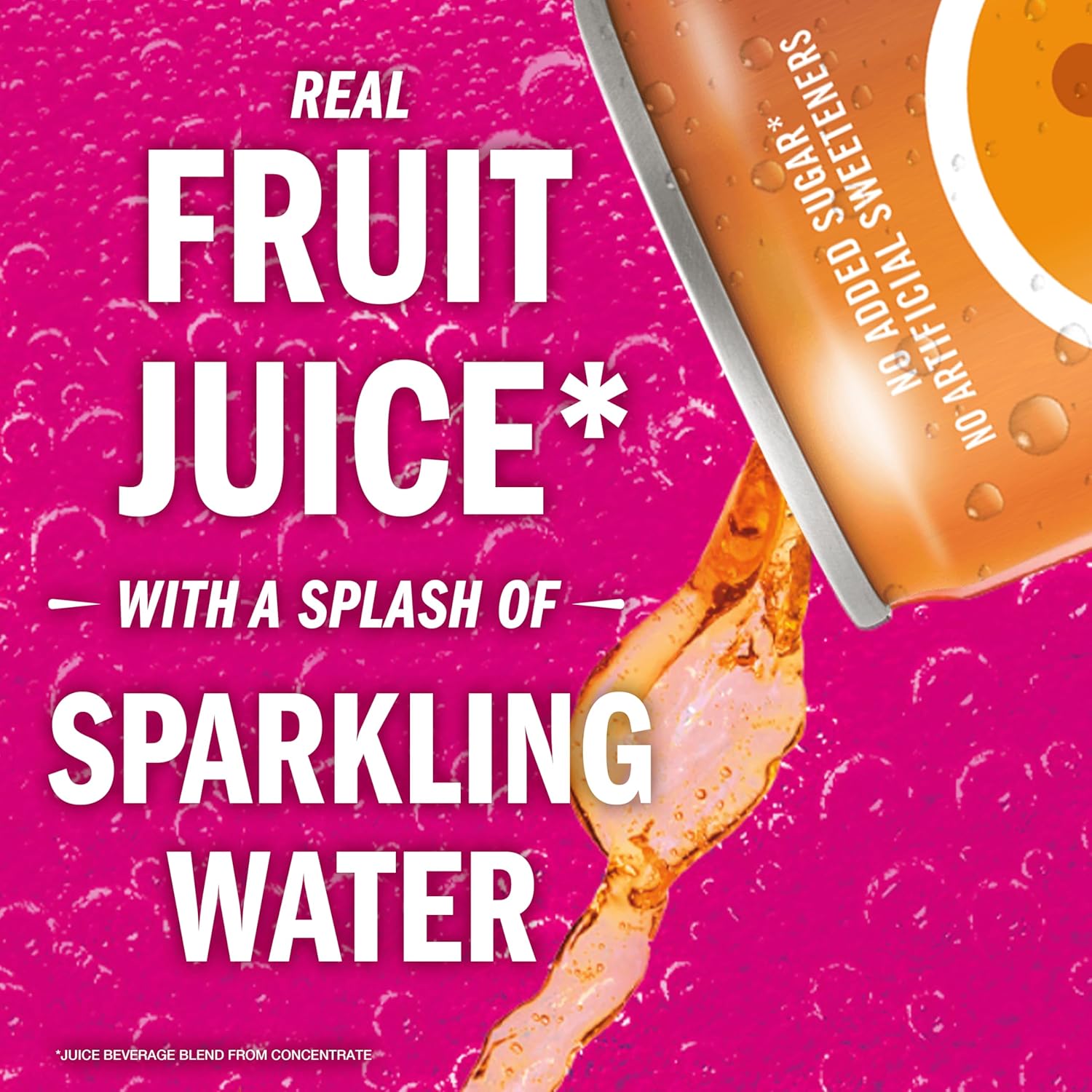 caffeine-free, non-gmo, no added sugar, no artificial sweeteners, 70 calories per can