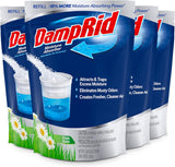 DampRid Refill Bag, 44 oz 4-Pack – Moisture Absorber for Bathroom and Bedroom Wellness Routines, Musty Odor Eliminator