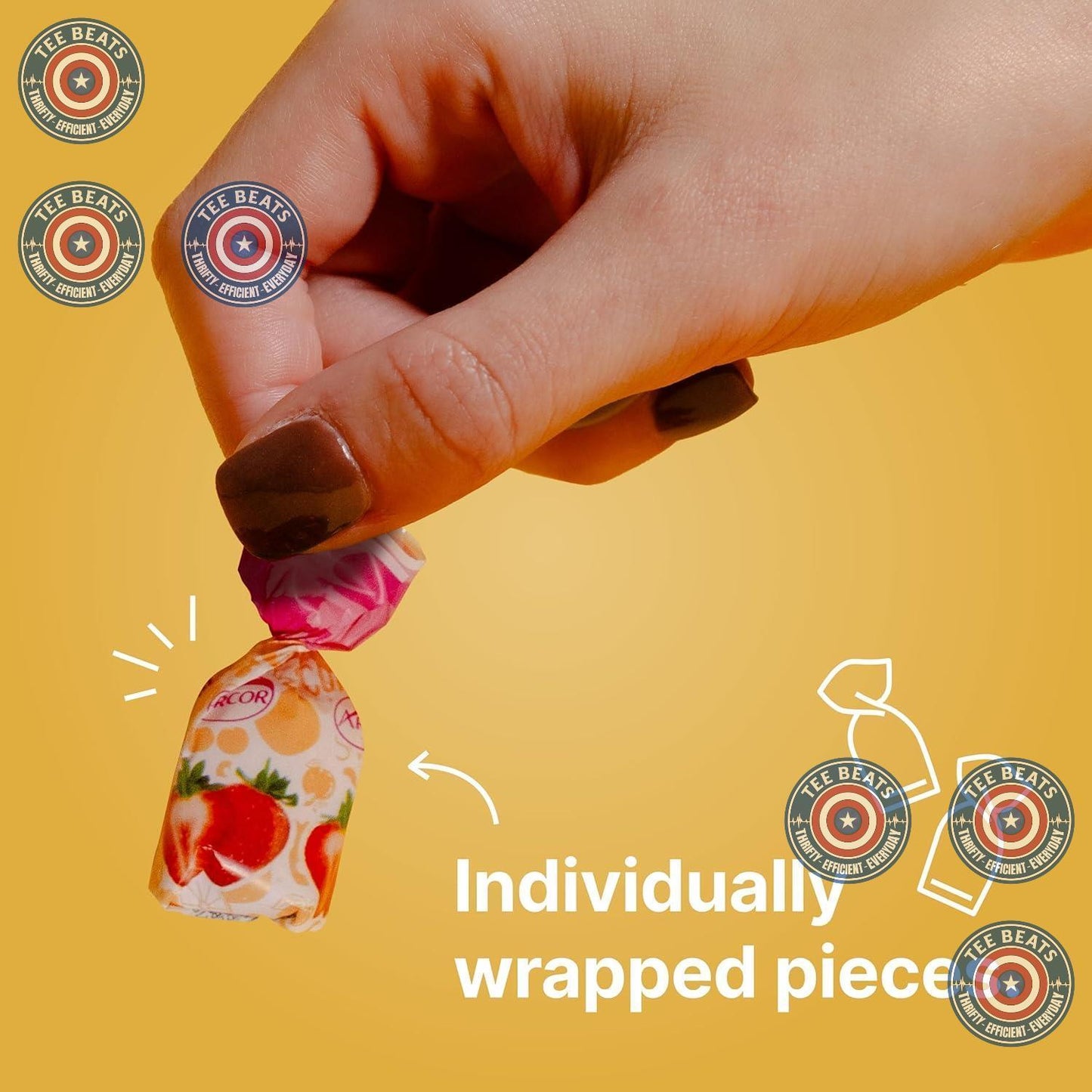 Cambie Assorted Fruit Hard Candy Individually Wrapped – Lunchbox Treat for School and Field Trips