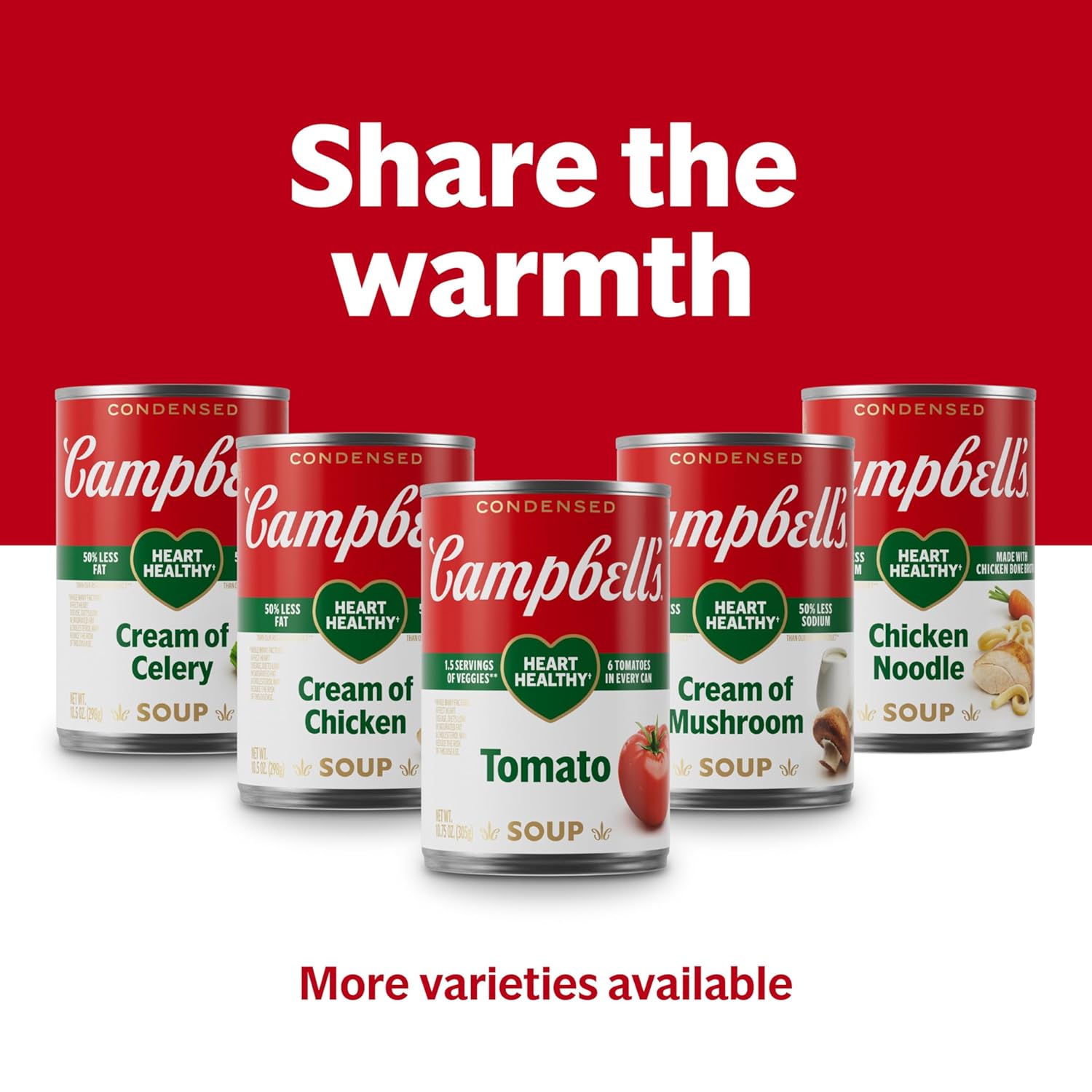 Campbell's Condensed Heart Healthy Cream of Chicken Soup, Pantry Staple for Wellness-Focused 50+ Meal Prep
