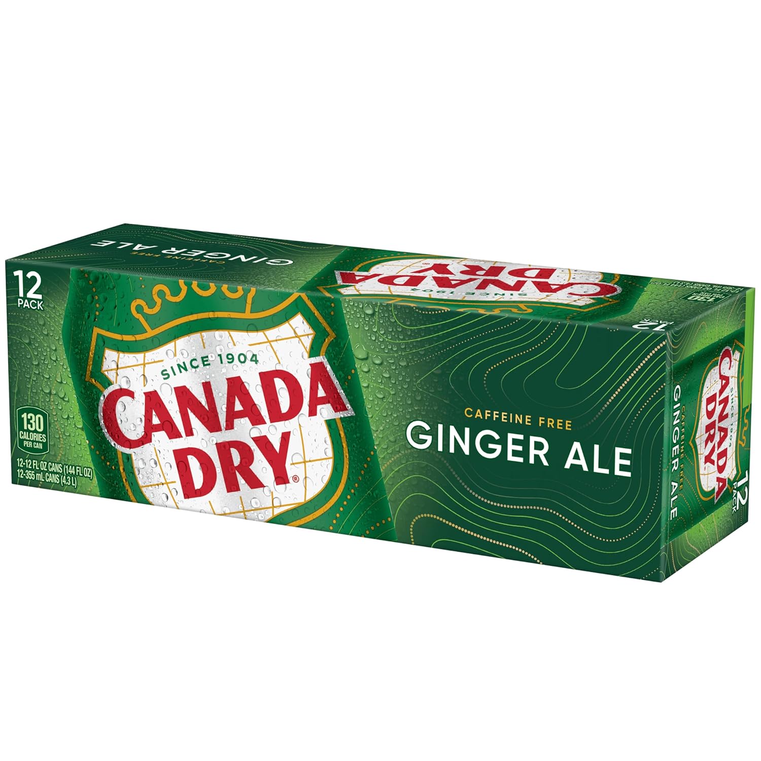 Canada Dry Ginger Ale Soda – Caffeine-Free Calm Drink for Evening Wind-Down, 12 fl oz Cans 12 Pack
