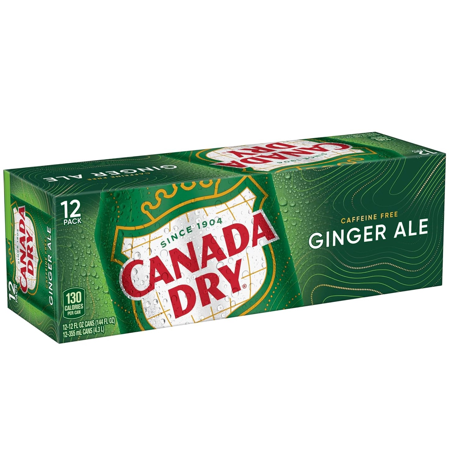 Canada Dry Ginger Ale Soda – Caffeine-Free Calm Drink for Evening Wind-Down, 12 fl oz Cans 12 Pack