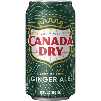 Canada Dry Ginger Ale Soda – Caffeine-Free Calm Drink for Evening Wind-Down, 12 fl oz Cans 12 Pack