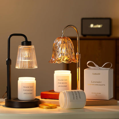 Candle Warmer Lamp – Calming Bath Time Companion, Dimmable Fragrance Warmer with Timer