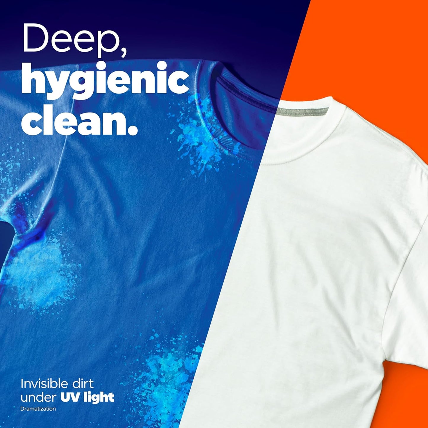 capsule technology designed to penetrate between fabric fibers to lift hidden dirt
