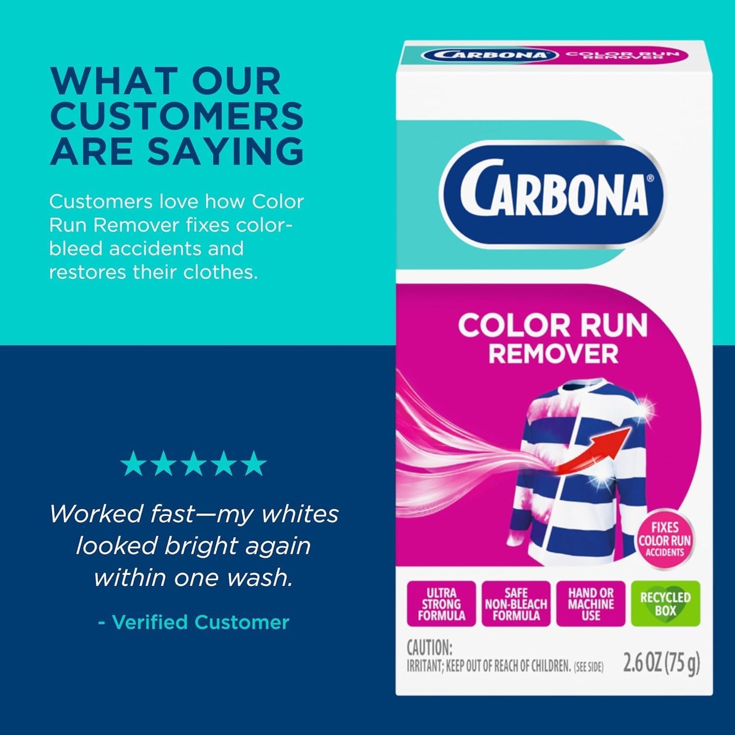 Carbona Color Run Remover for Dorm Laundry Routine, Fast Stain Rescue for Students With Tight Schedules