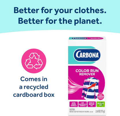 Carbona Color Run Remover for Dorm Laundry Routine, Fast Stain Rescue for Students With Tight Schedules