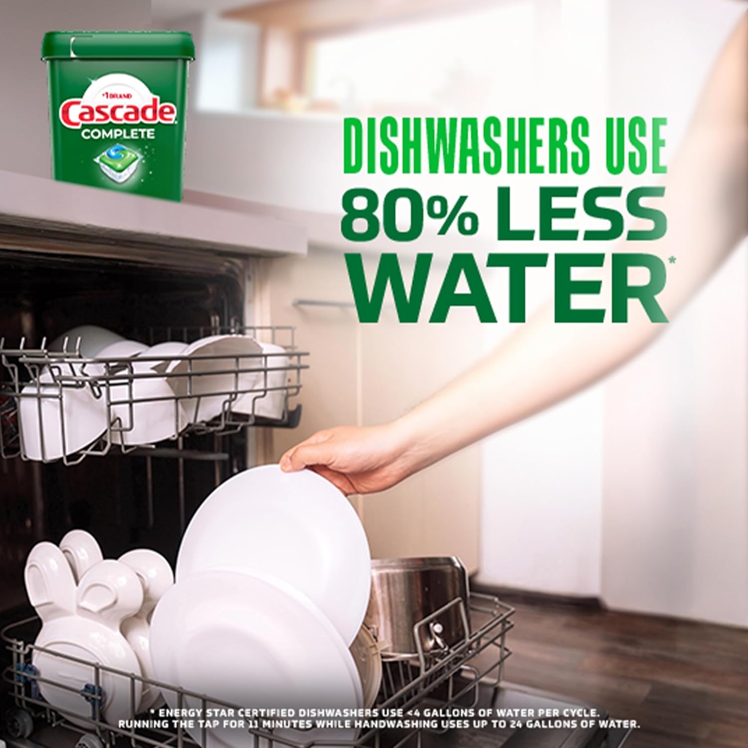 Cascade Complete ActionPacs – Home Office Kitchen Cleanup, Fast Dishwasher Detergent for Busy Professionals