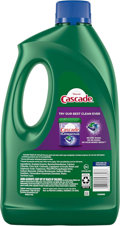 Cascade Complete Dishwasher Gel – Family Kitchen Dish Soap for Greasy Pots and Pans