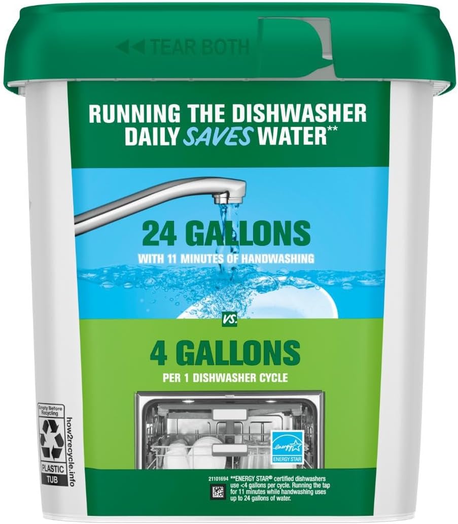 Cascade Free & Clear Dishwasher Pods for Busy Professional Kitchens, No-Pre-Rinse Wash That Saves 10–15 Minutes