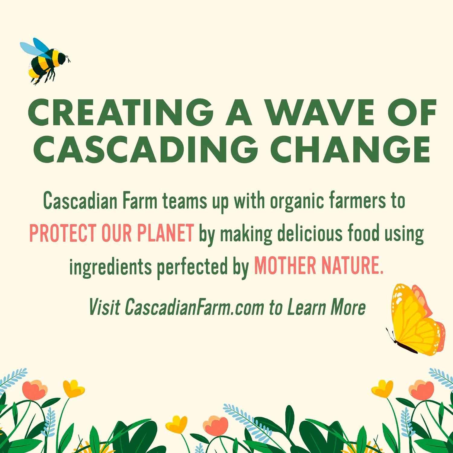 Cascadian Farm Organic Hearty Morning Fiber Cereal for Daily Digestive Wellness, 11g Whole-Grain Breakfast Bowl