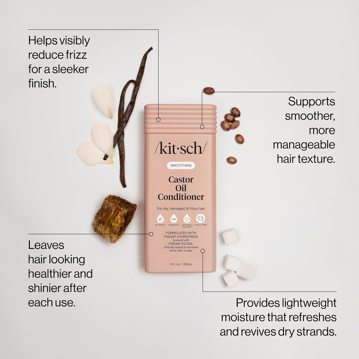 castor oil infusion paired with fision® hydratress for nourishment and smoothness