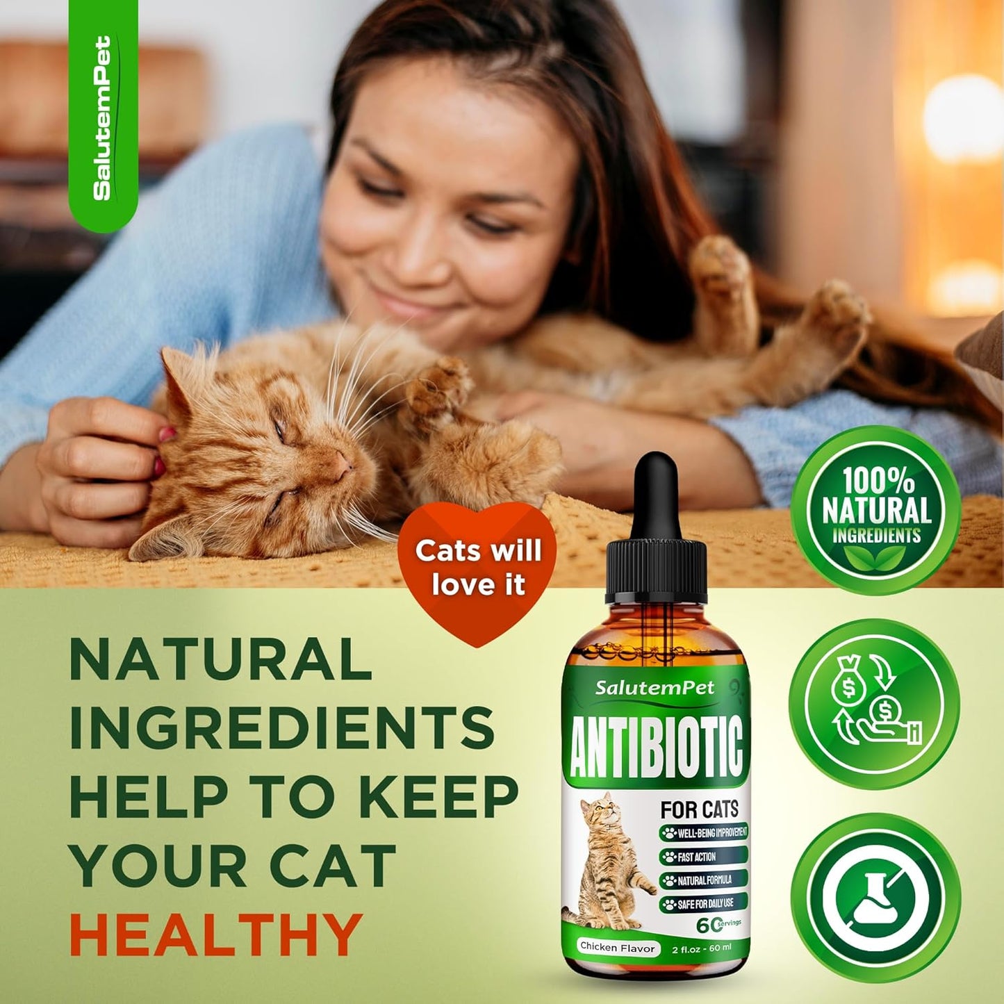 Cat Antibiotic Drops – Holistic Immune and Urinary Wellness Ritual for Daily Cat Care