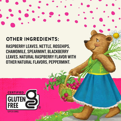 Celestial Seasonings SheWell Raspberry Leaf Tea – Calming Bedtime Tea for Period Relief & Relaxation, Non-GMO Wellness Blend