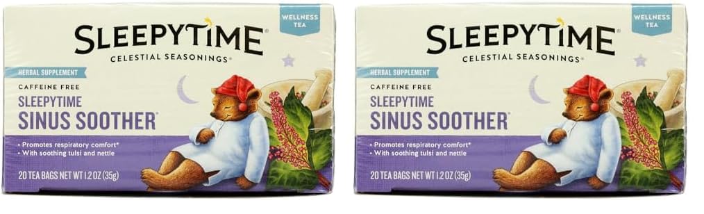 Celestial Seasonings Sleepytime Echinacea Herbal Tea – Cozy Care Package Gift for Mom and Friends