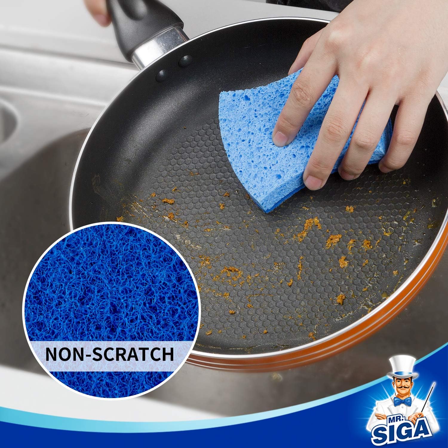cellulose and wood pulp sponge core with high absorption capacity