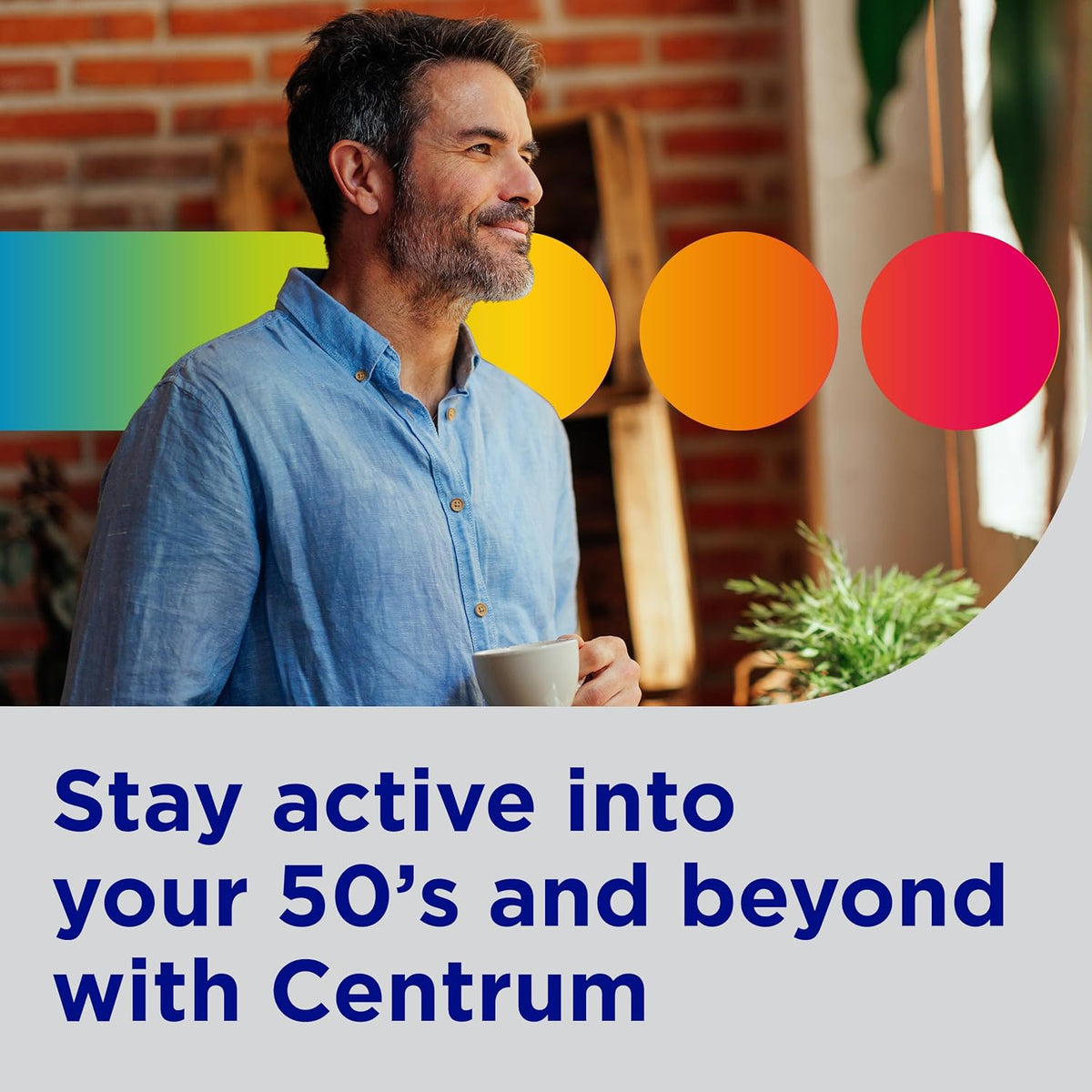 Centrum Silver Minis Multivitamin for Men 50+ – One Clean Daily Tablet to Replace a Cluttered Stack of Supplements