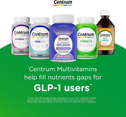 Centrum Silver Women 50+ Multivitamin – Morning Focus Supplement for GLP-1 Routine, Nutritional Gap Support - 200 Ct