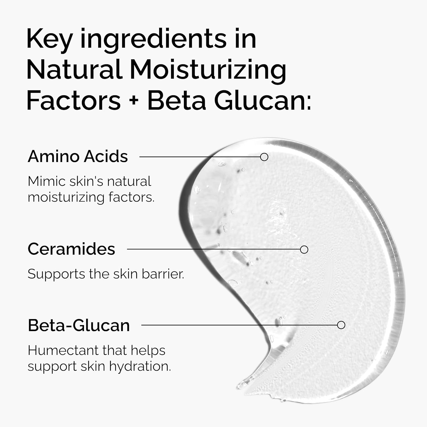 ceramides and natural moisturizing factors blend to reinforce the skin barrier